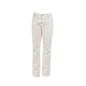 Lauren Ralph Lauren Women's Premier Straight Corduroy Pants Ivory Size 8x32