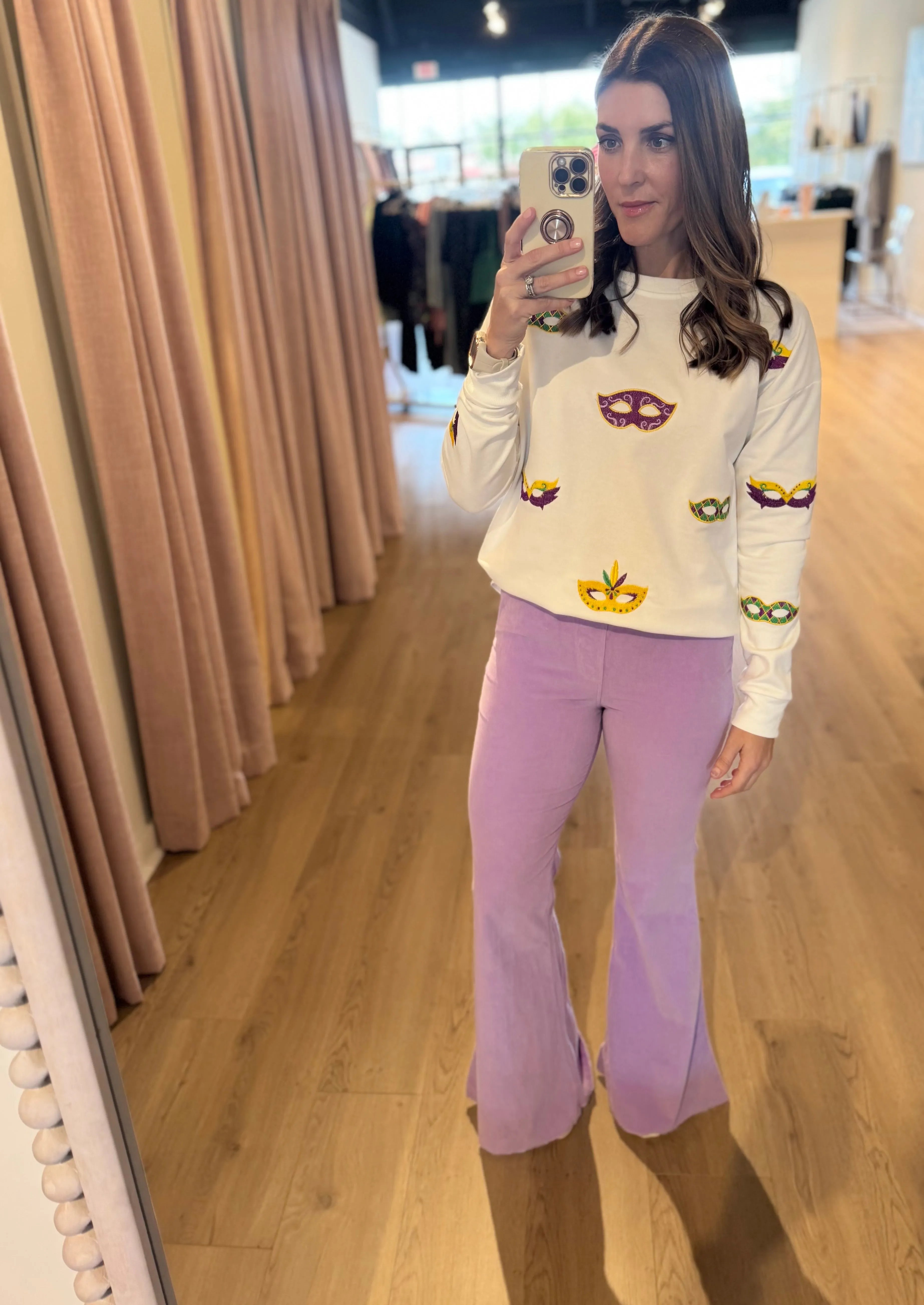 Lilac Pull On Flare