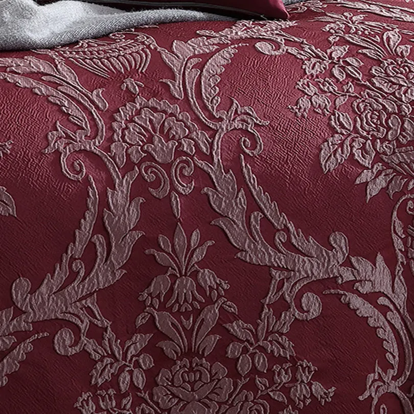 Lisbon Cabernet Quilt Cover Set by Logan and Mason Platinum
