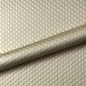 Lustrous Beige Diamond Quilted Upholstery Fabric 54"