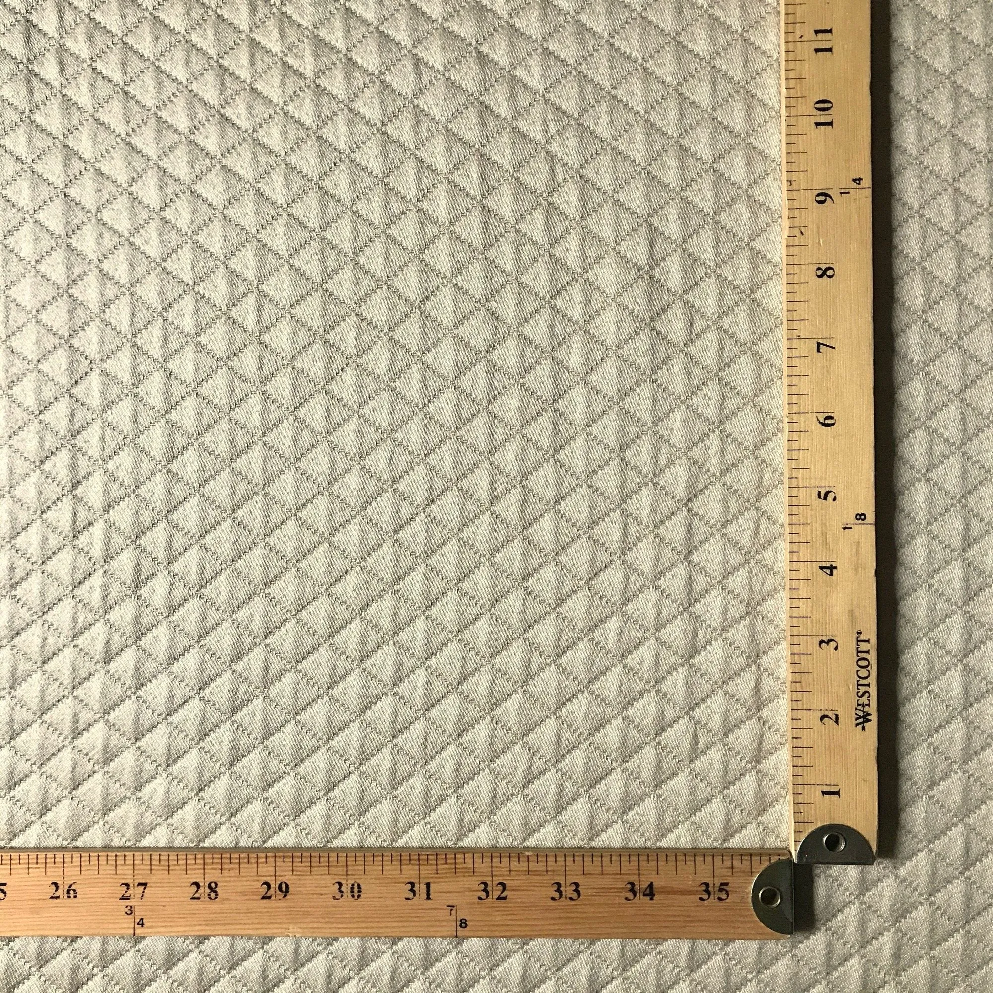 Lustrous Beige Diamond Quilted Upholstery Fabric 54"