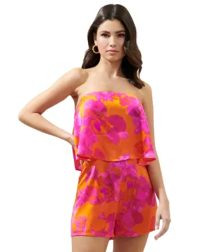 Mai Tai Floral Strapless Romper