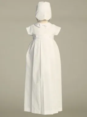 Mason Boys Cotton Christening Romper with Detachable Gown