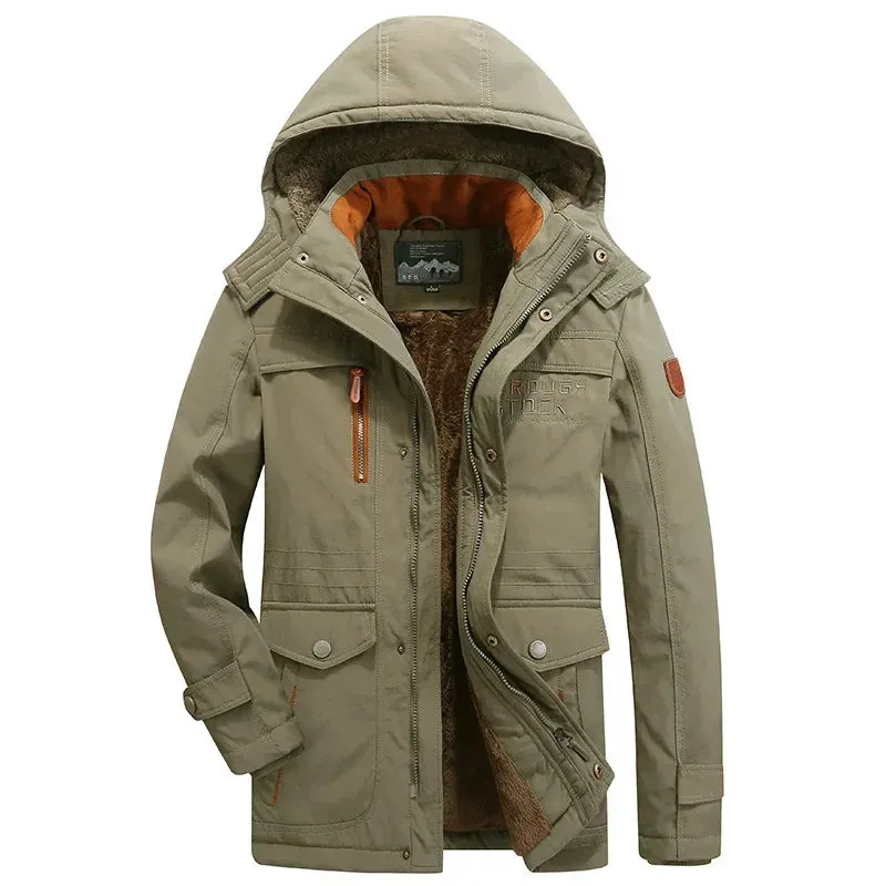 Men Long Jackets Hooded Casual DownOutwear Long Coats