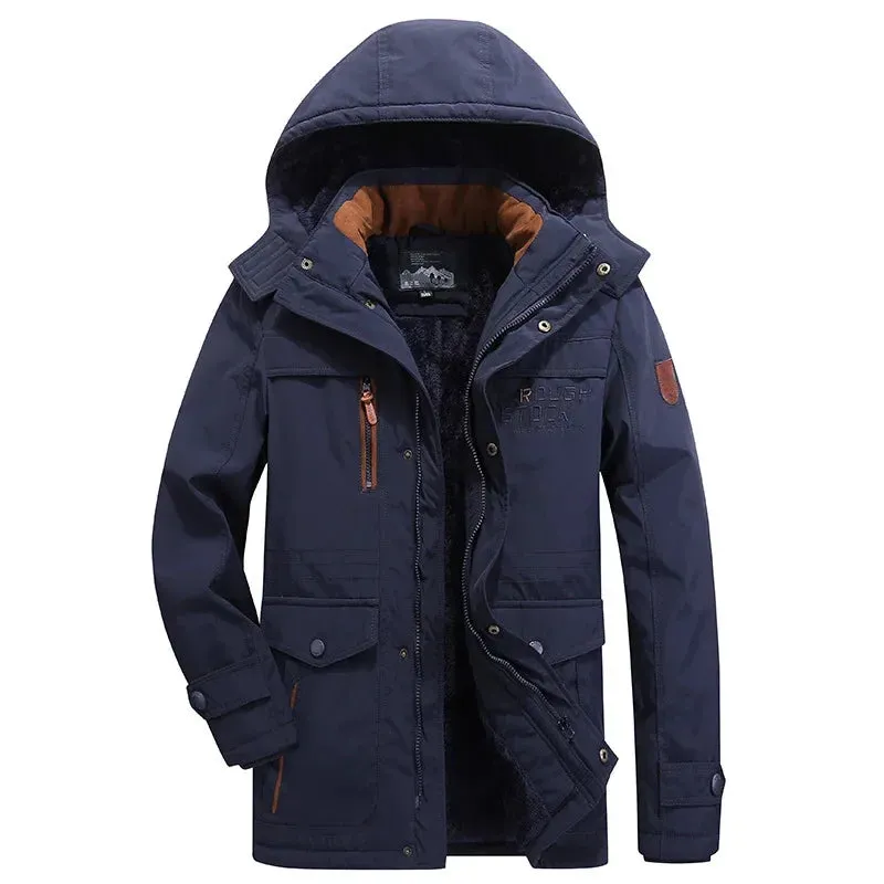 Men Long Jackets Hooded Casual DownOutwear Long Coats