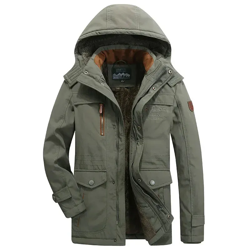 Men Long Jackets Hooded Casual DownOutwear Long Coats