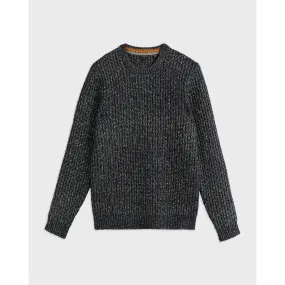 Men Springg-Ls Chunky Crew Neck Jumper - Navy