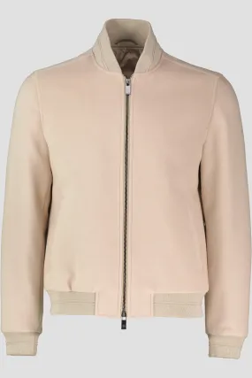 Men's Pal Zileri Brown Wool Bomber Jacket