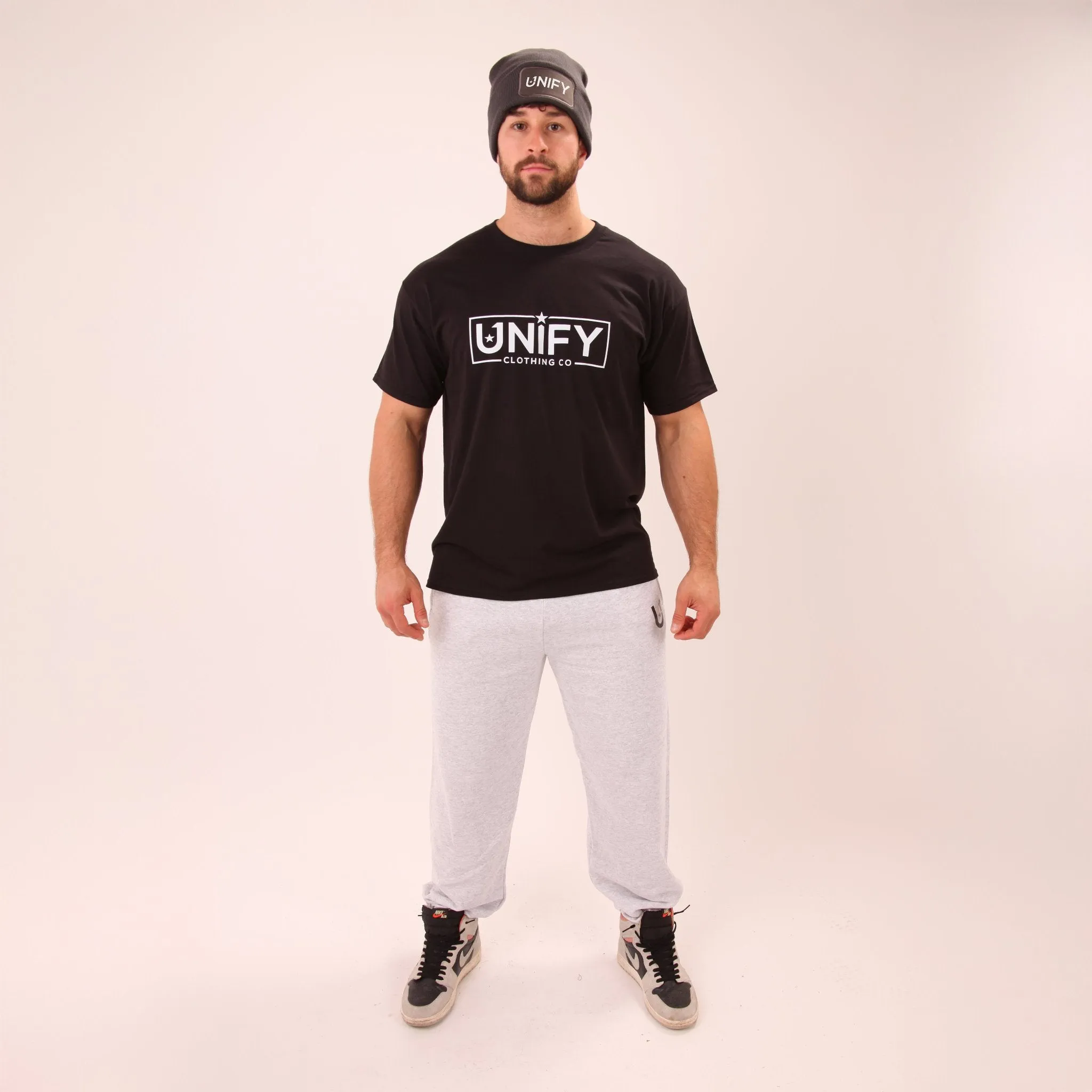 Mens Relaxed Fit Sweat Pants - Mens Grey Joggers - U1 Sweat Pants
