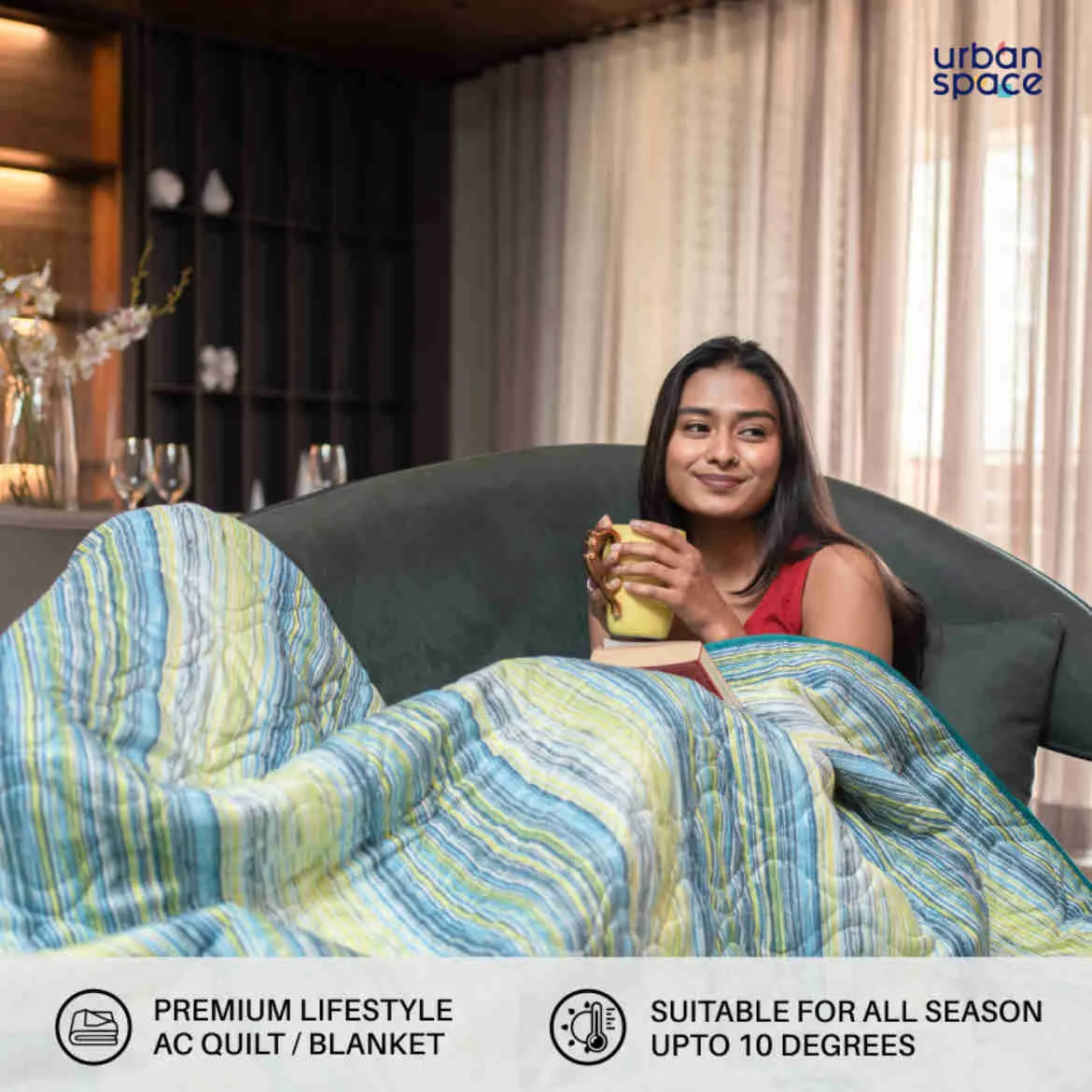 Microfiber 120 GSM All Season AC Blanket / Dohar for bedroom - London