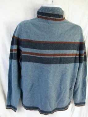 NEW NWT Mens BLACK BROWN Winter Holiday Christmas Knit Ski Sweater M Wool BLUE