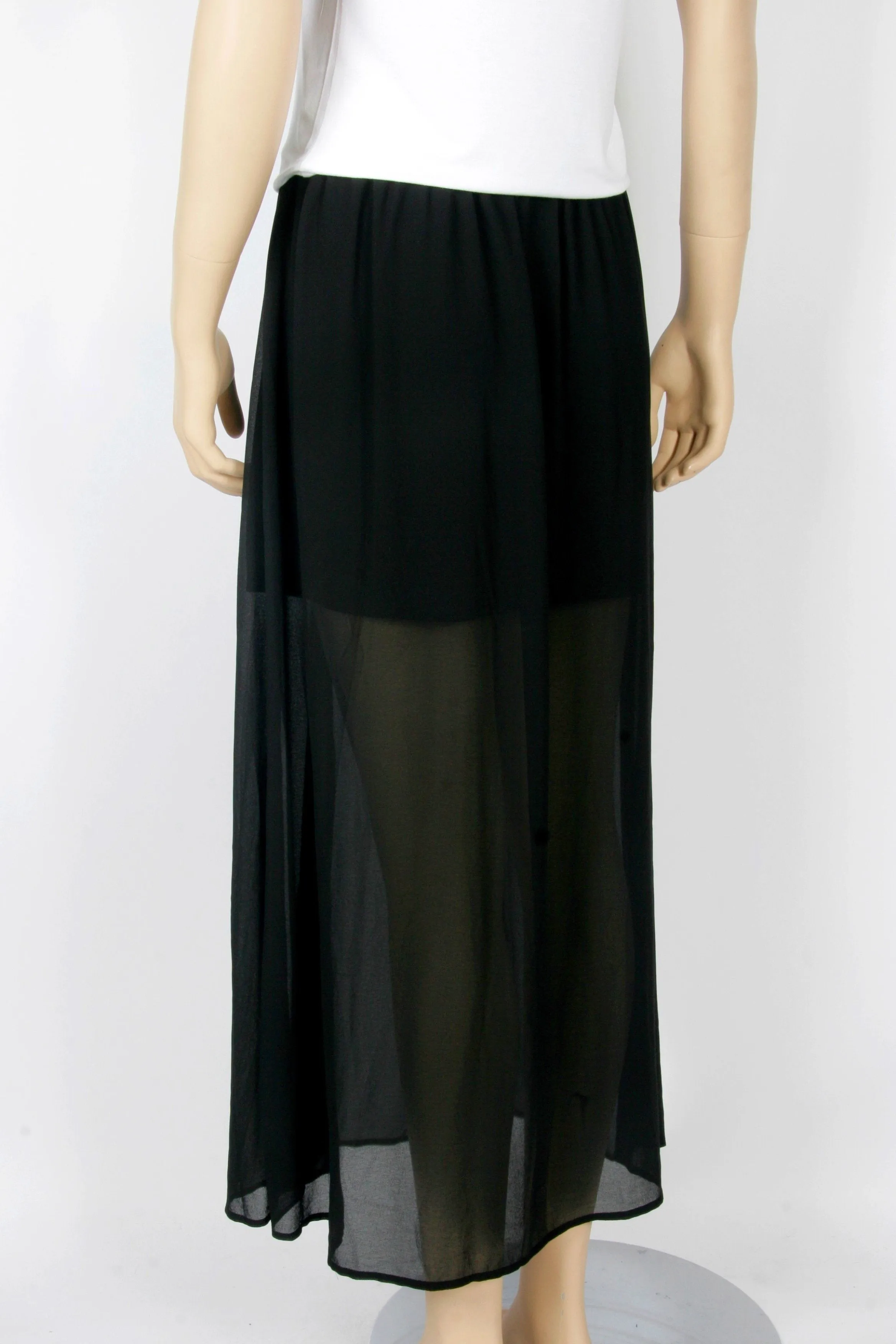 NWOT Forever 21 Half Sheer Chiffon Maxi-Size Small