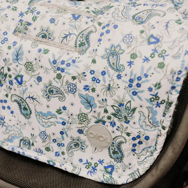 OiOi Reversible Cozy Fleece Pram Liner - Blue Paisley