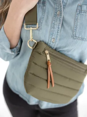 Olive Green Crossbody with Coordinating  Strap