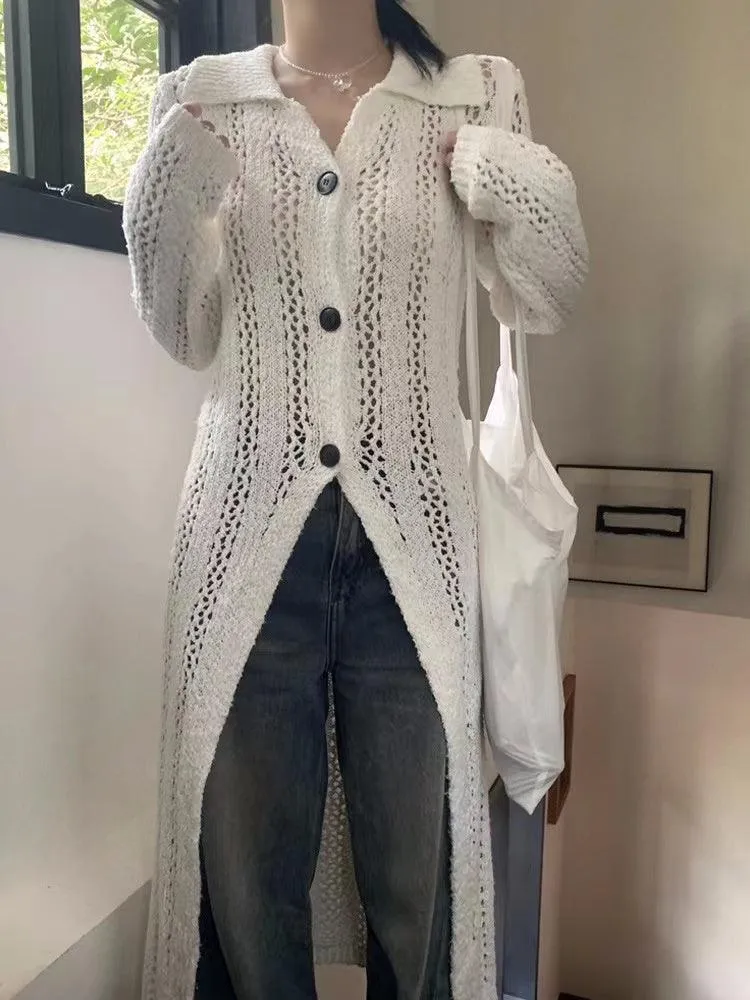 Open-Knit Cardigan Jacket
