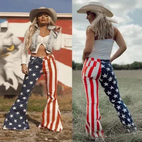Patriot American Flag Pants Shorts Party Outfit Festival Country Style Texas Shorts and Pants