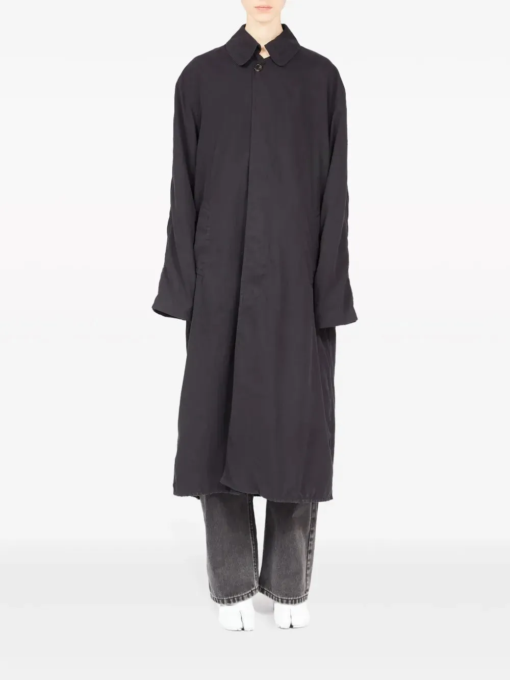 peached-cotton trench coat