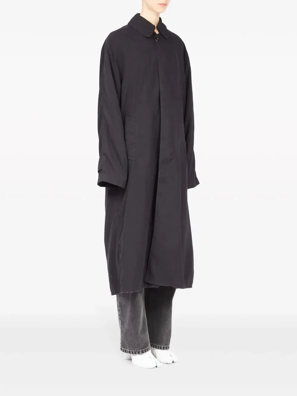 peached-cotton trench coat
