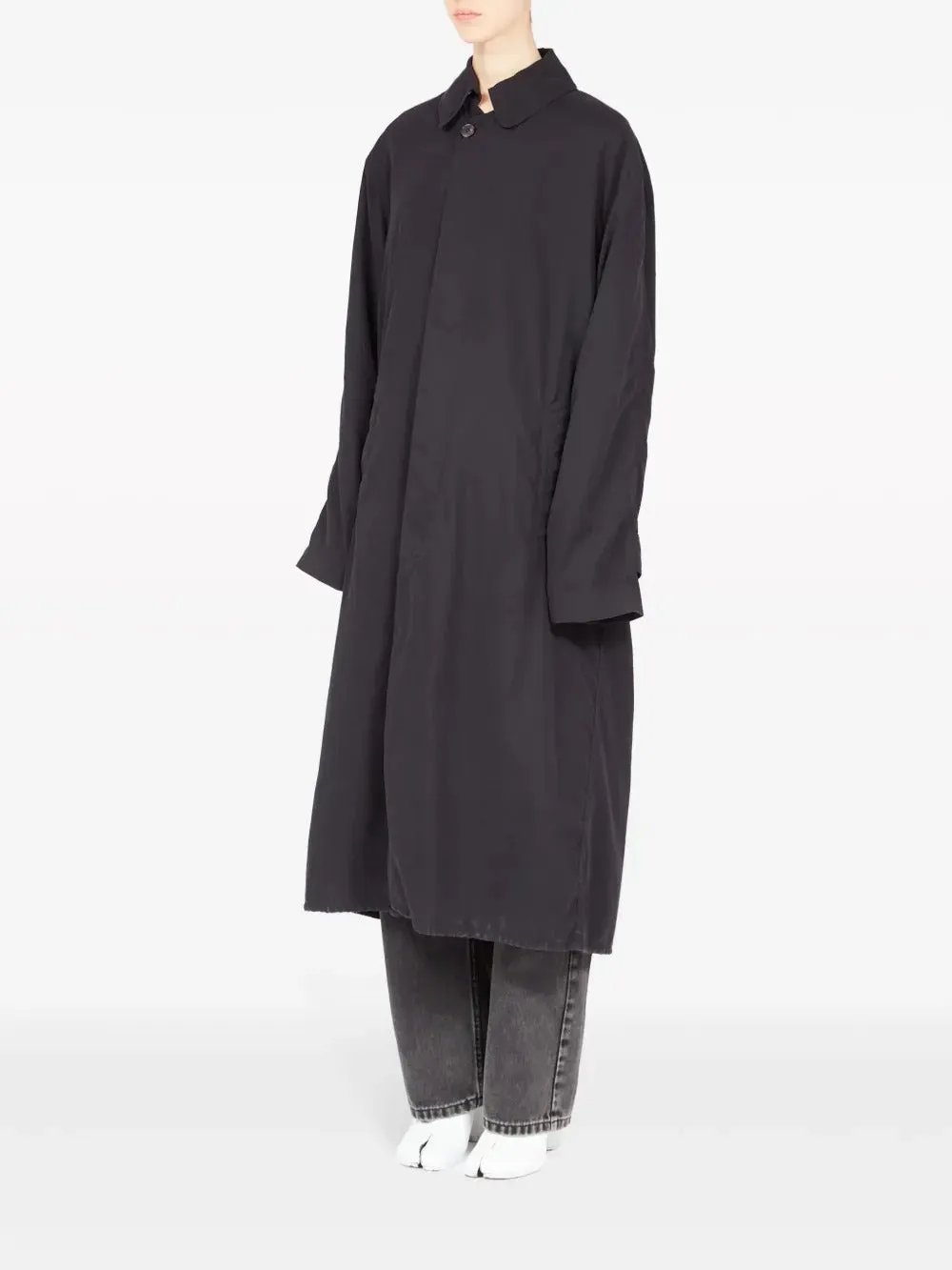peached-cotton trench coat