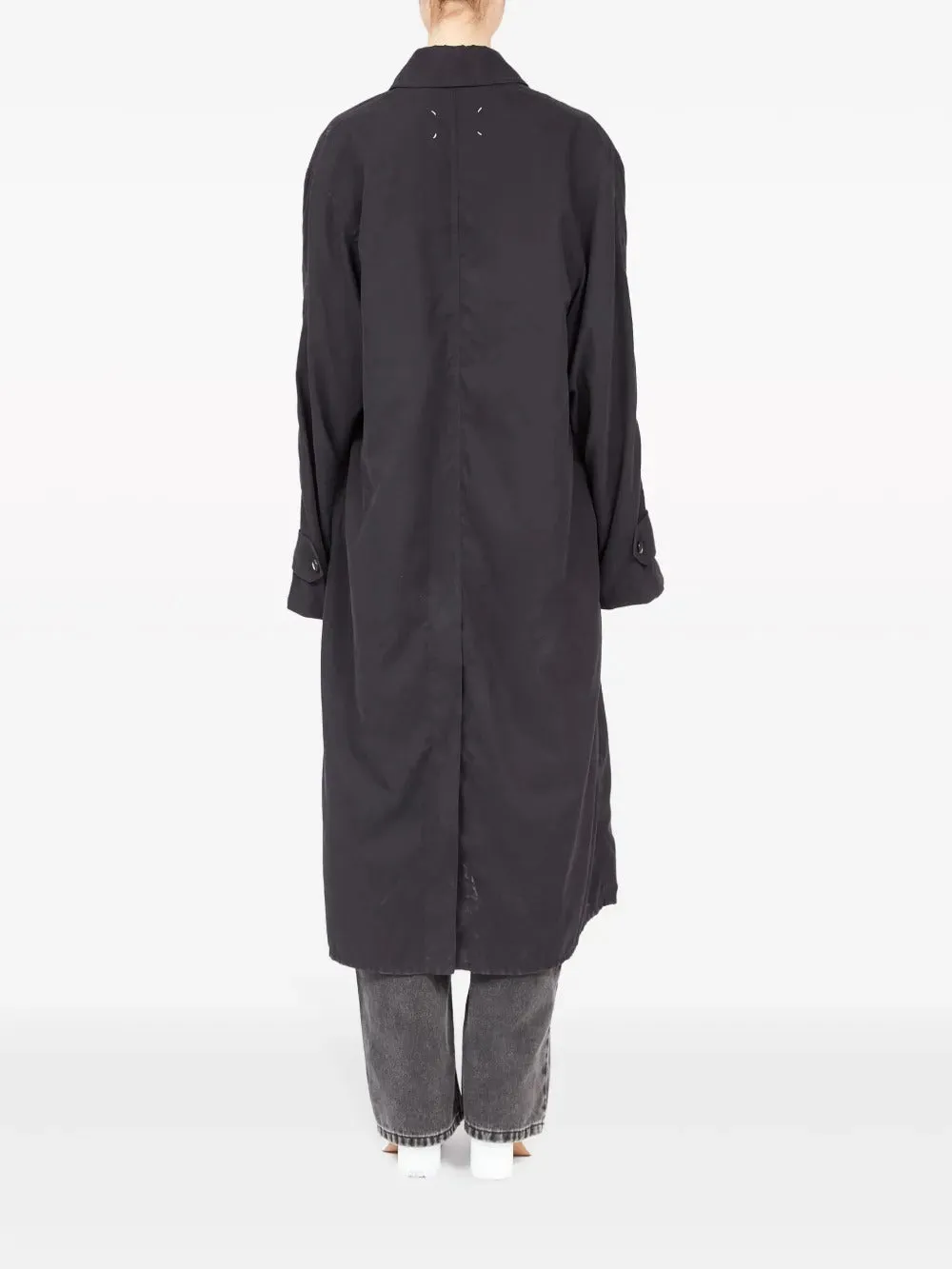 peached-cotton trench coat