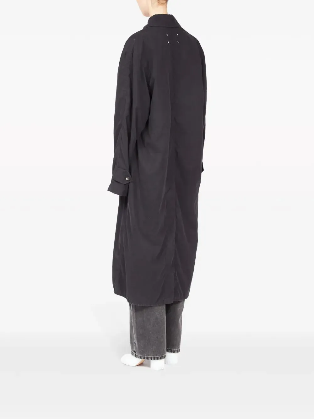 peached-cotton trench coat