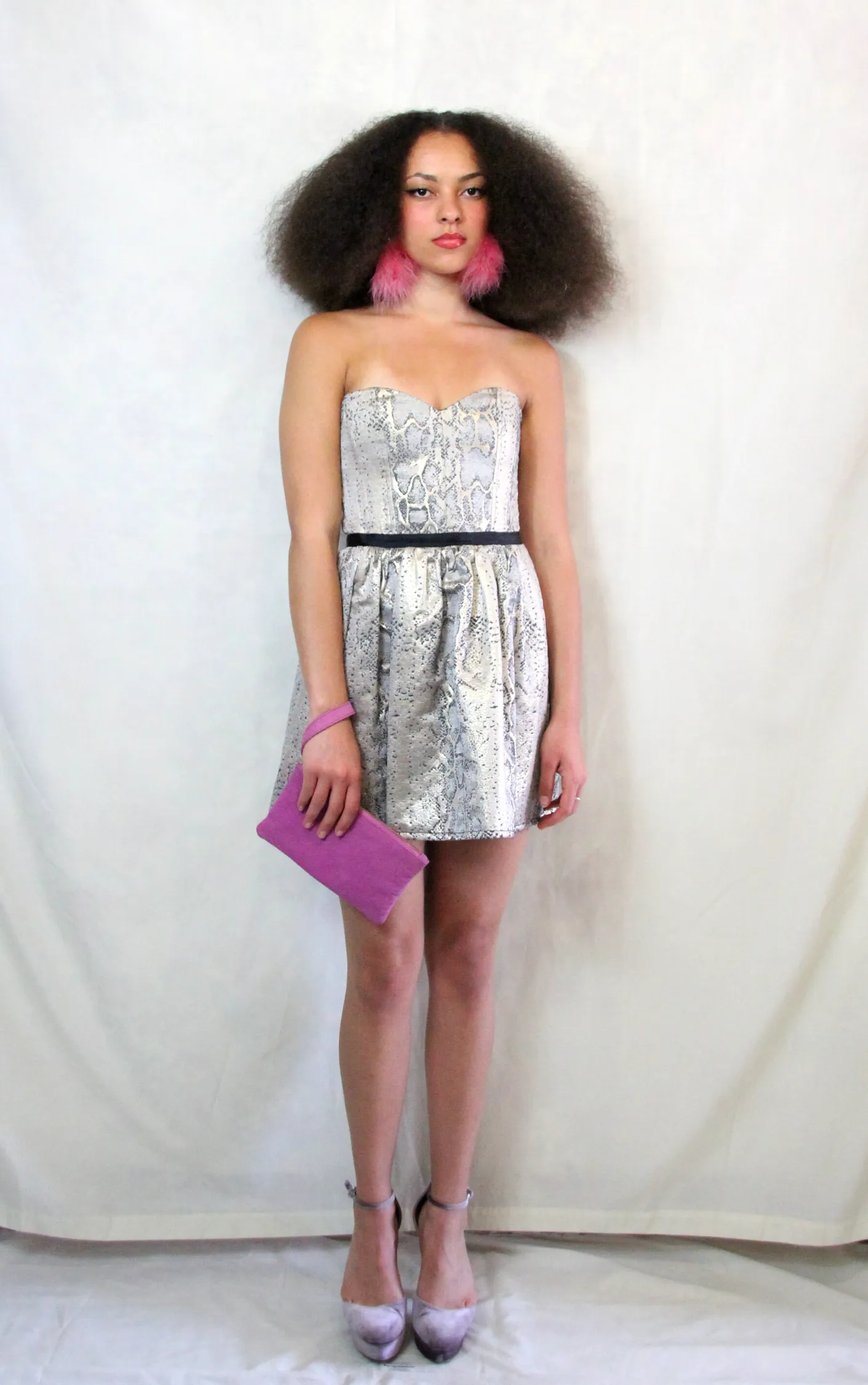 Petite Snake Print Prom Dress