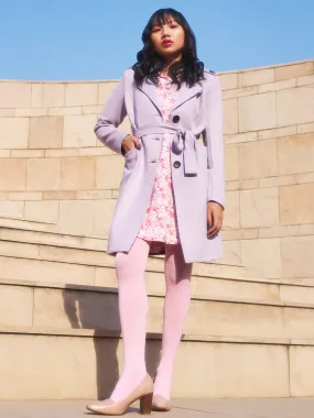 Purple Suede Trench Coat