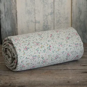 Quilted Bedspread - Green Floral