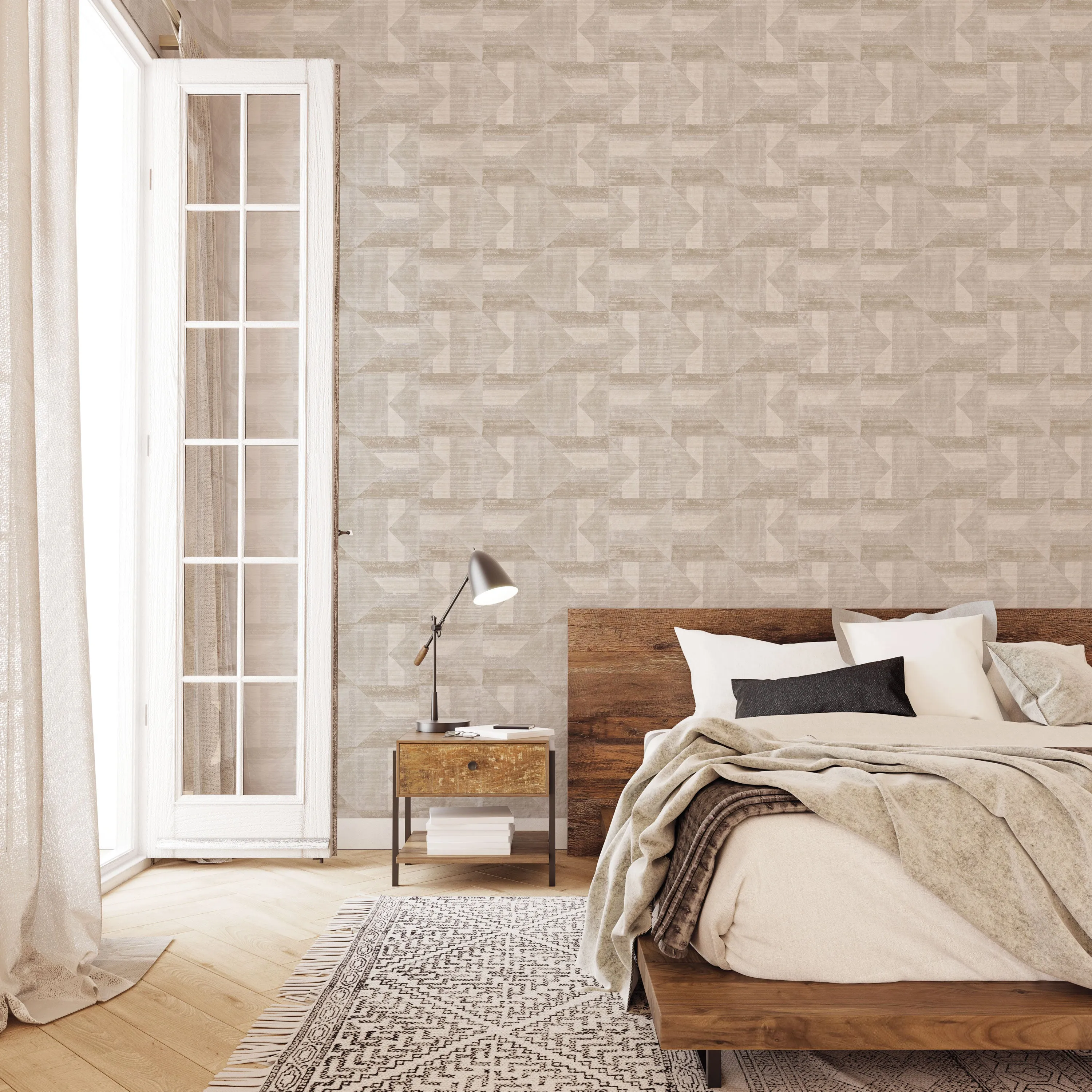 Quilted Patchwork Peel and Stick Wallpaper