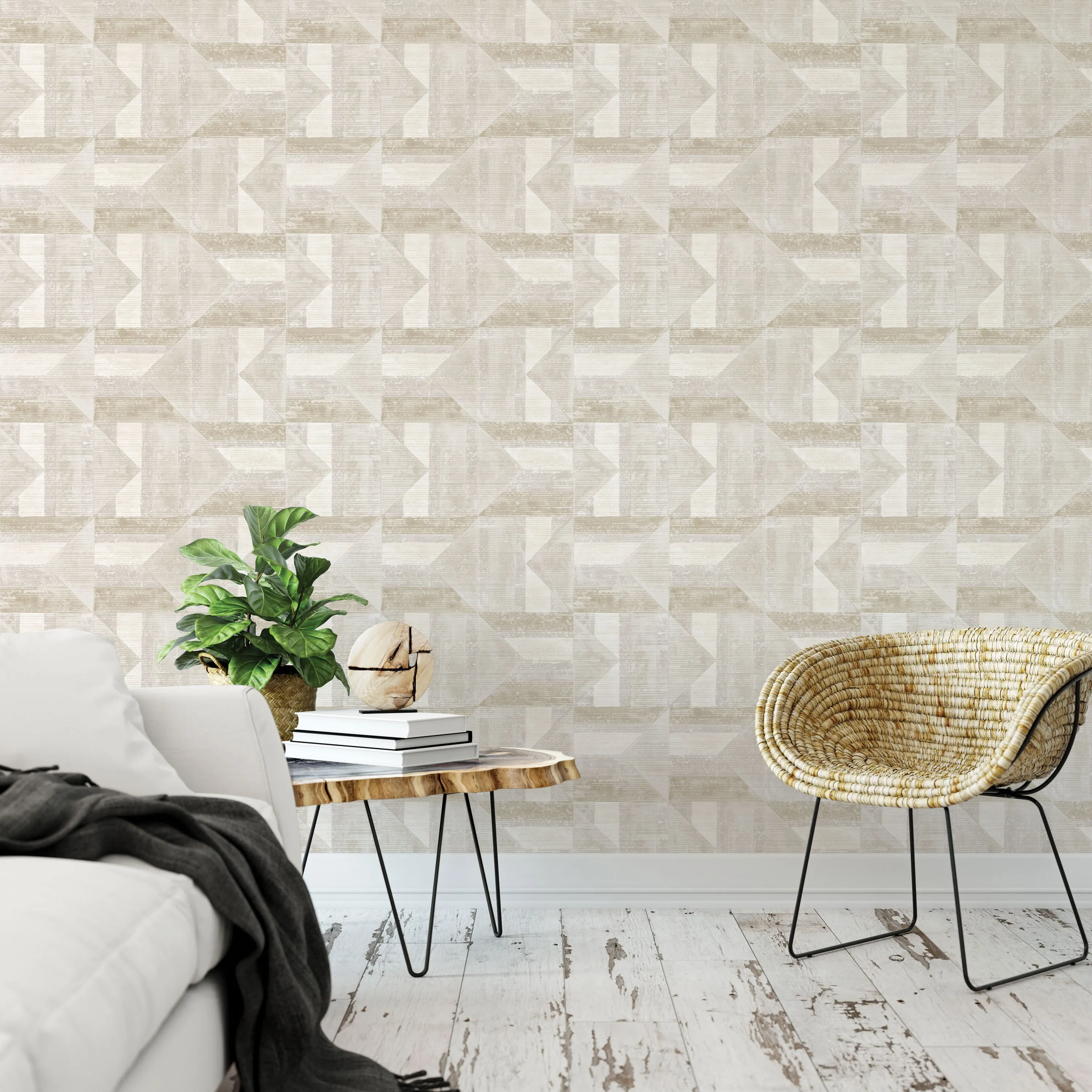 Quilted Patchwork Peel and Stick Wallpaper