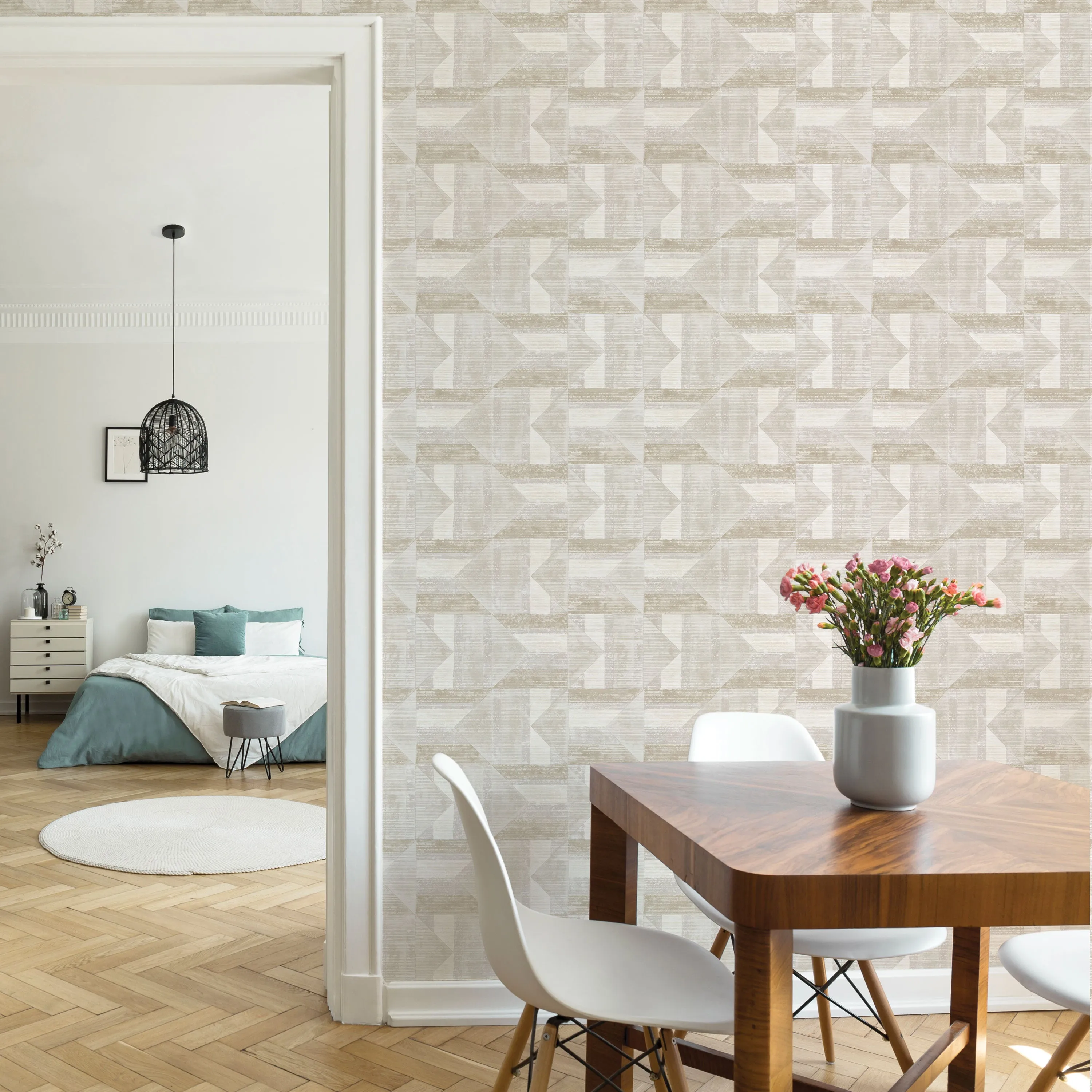 Quilted Patchwork Peel and Stick Wallpaper