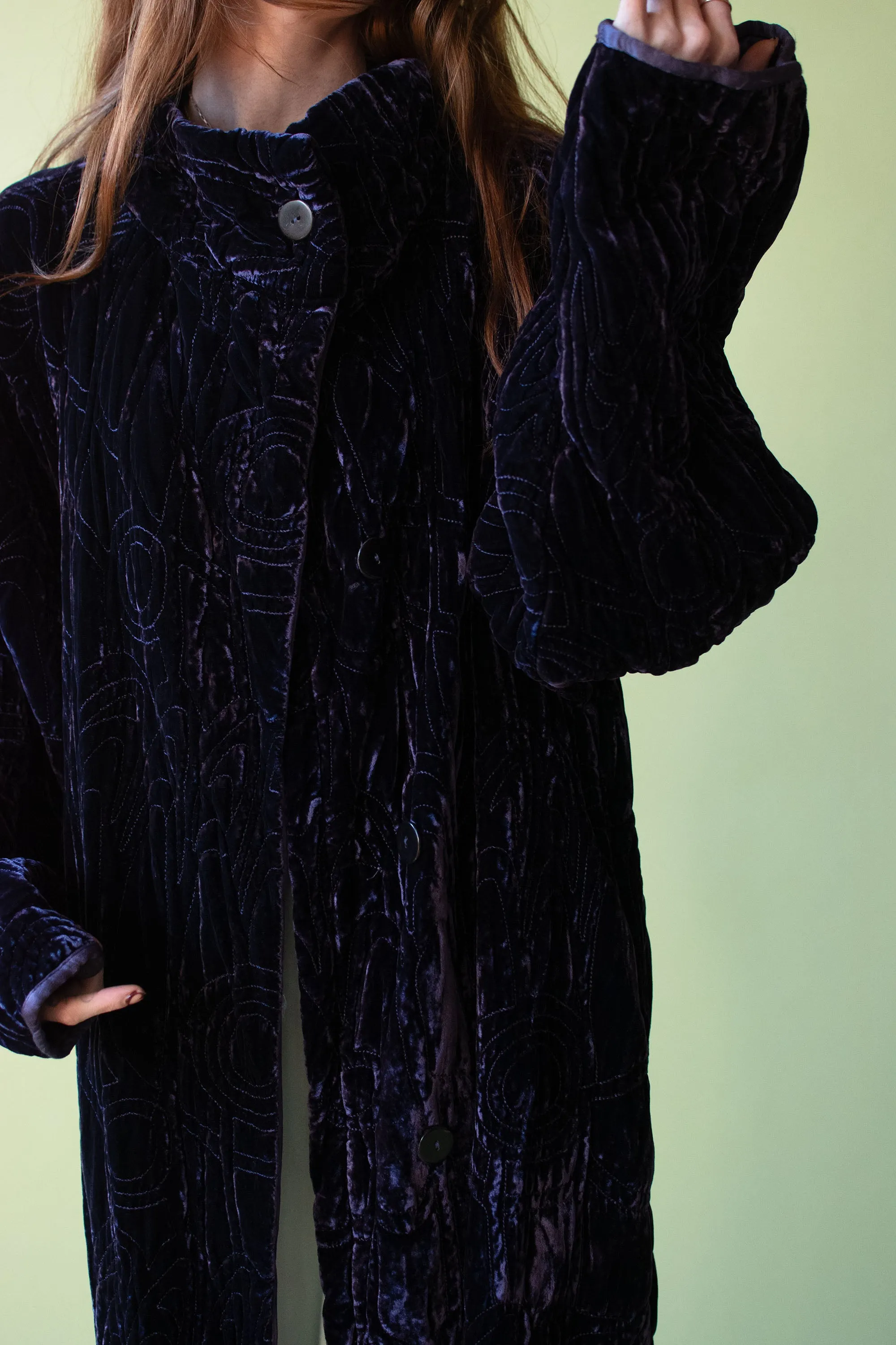 Quilted Velvet Coat | Ghost