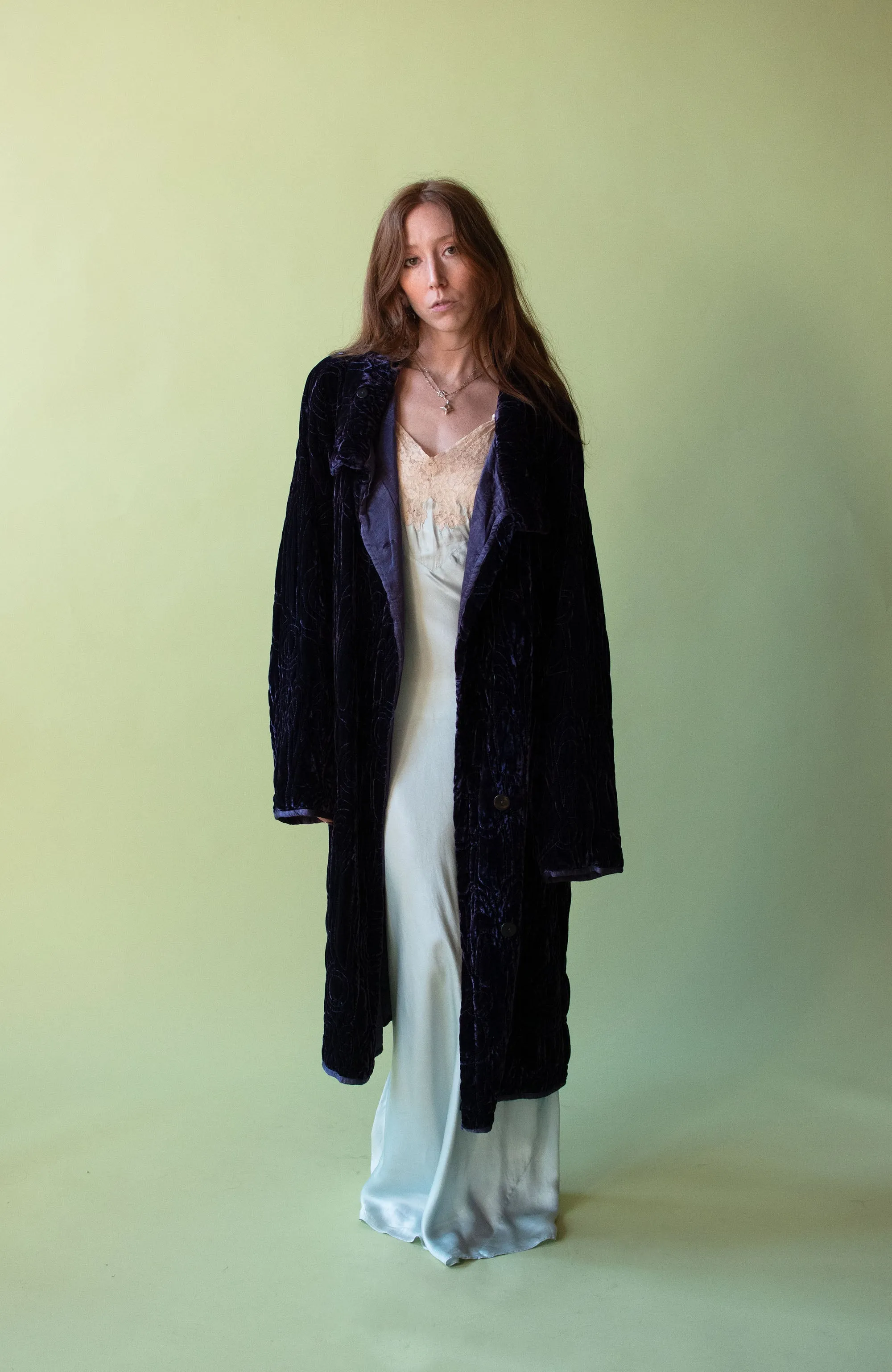 Quilted Velvet Coat | Ghost