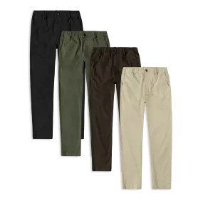 Relaxed Stretch Chino Pant 4 Pack