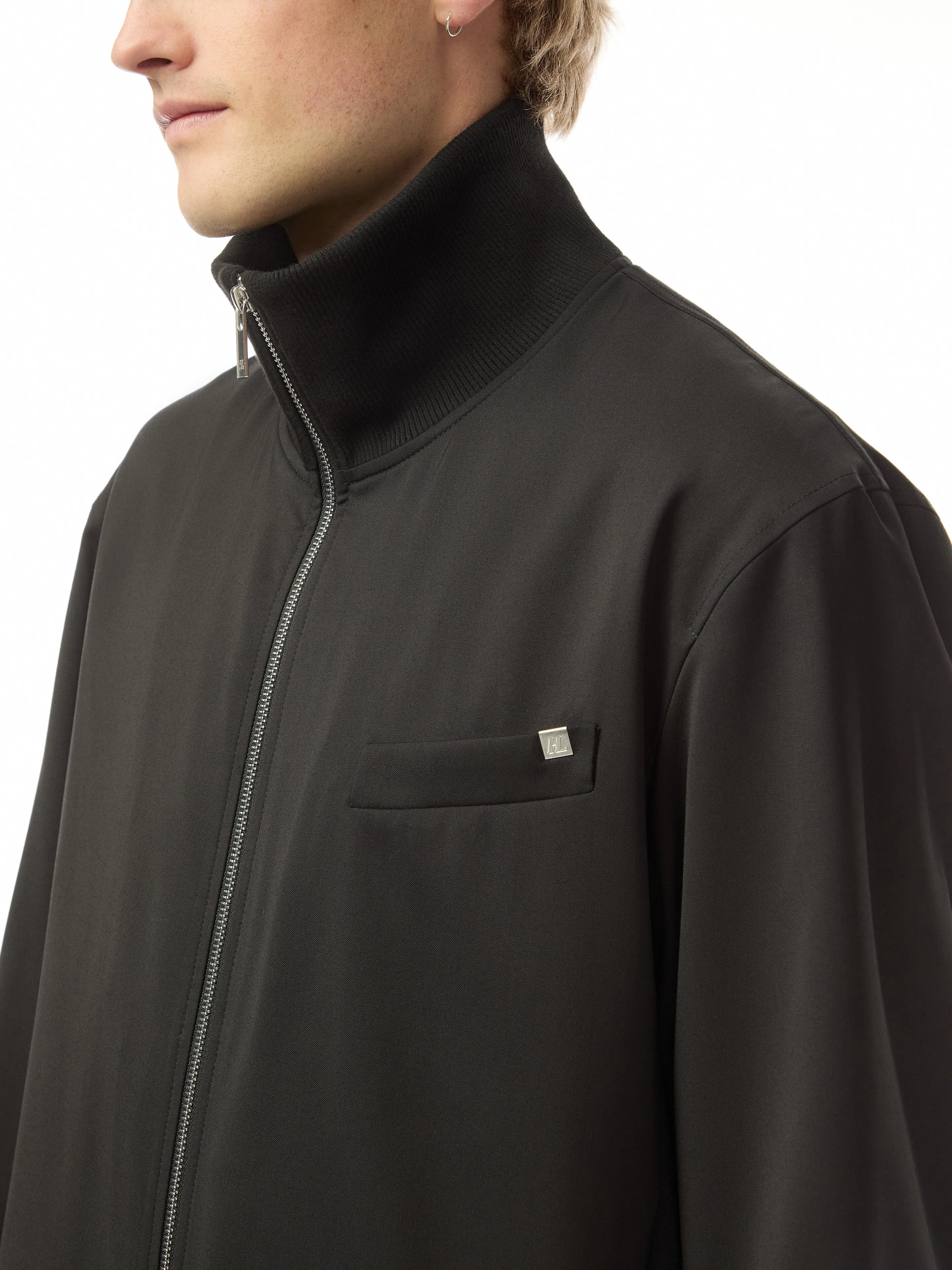 Relaxed Wool Bomber Jacket