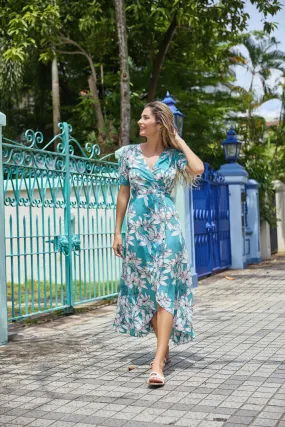 Renae Wrap Dress - Butterfly Green