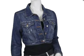 Roommates 60's Jacket Cropped Denim Long Sleeves Medium SKU 000116