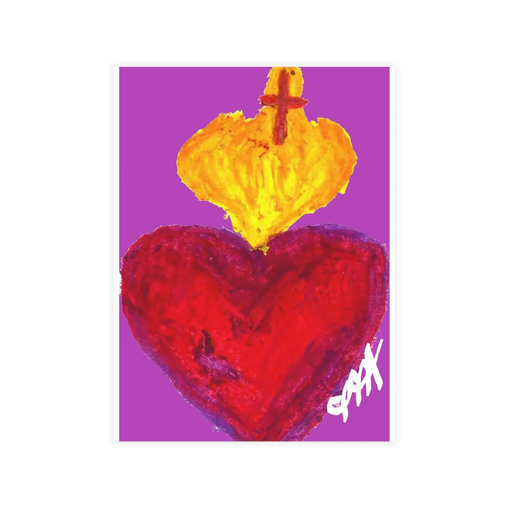SACRED HEART PURPLE DAY CARDS (Greeting Card Bundles (10, 30, 50 pcs))
