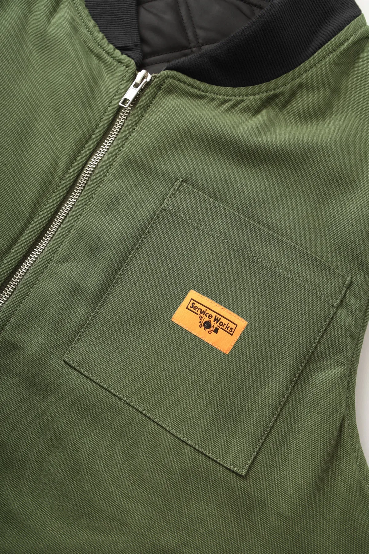 Service Works Olive Green Canvas Vest