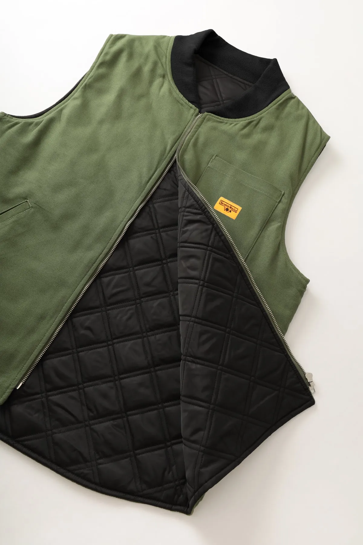 Service Works Olive Green Canvas Vest