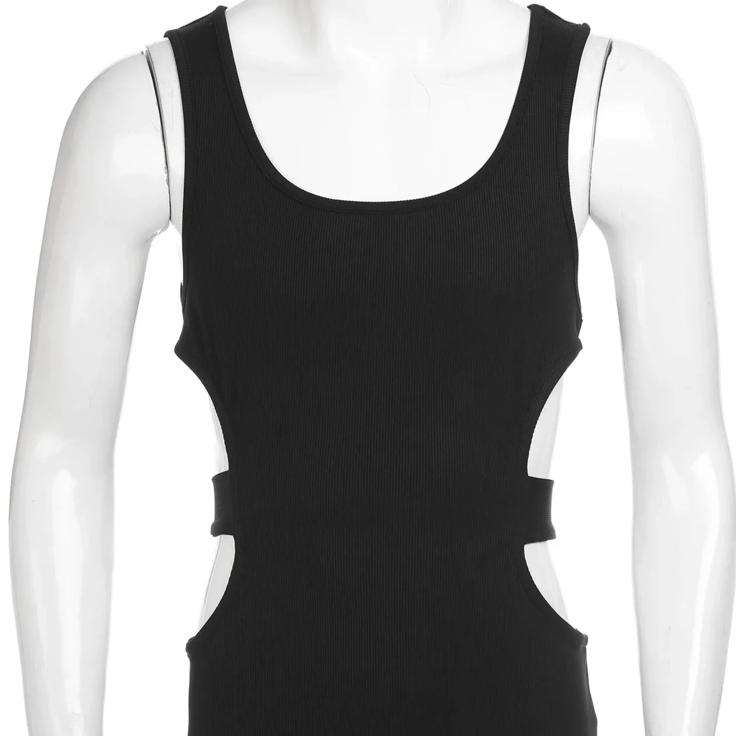 Sexy Side Hollow Knitted Pit Strip Vest