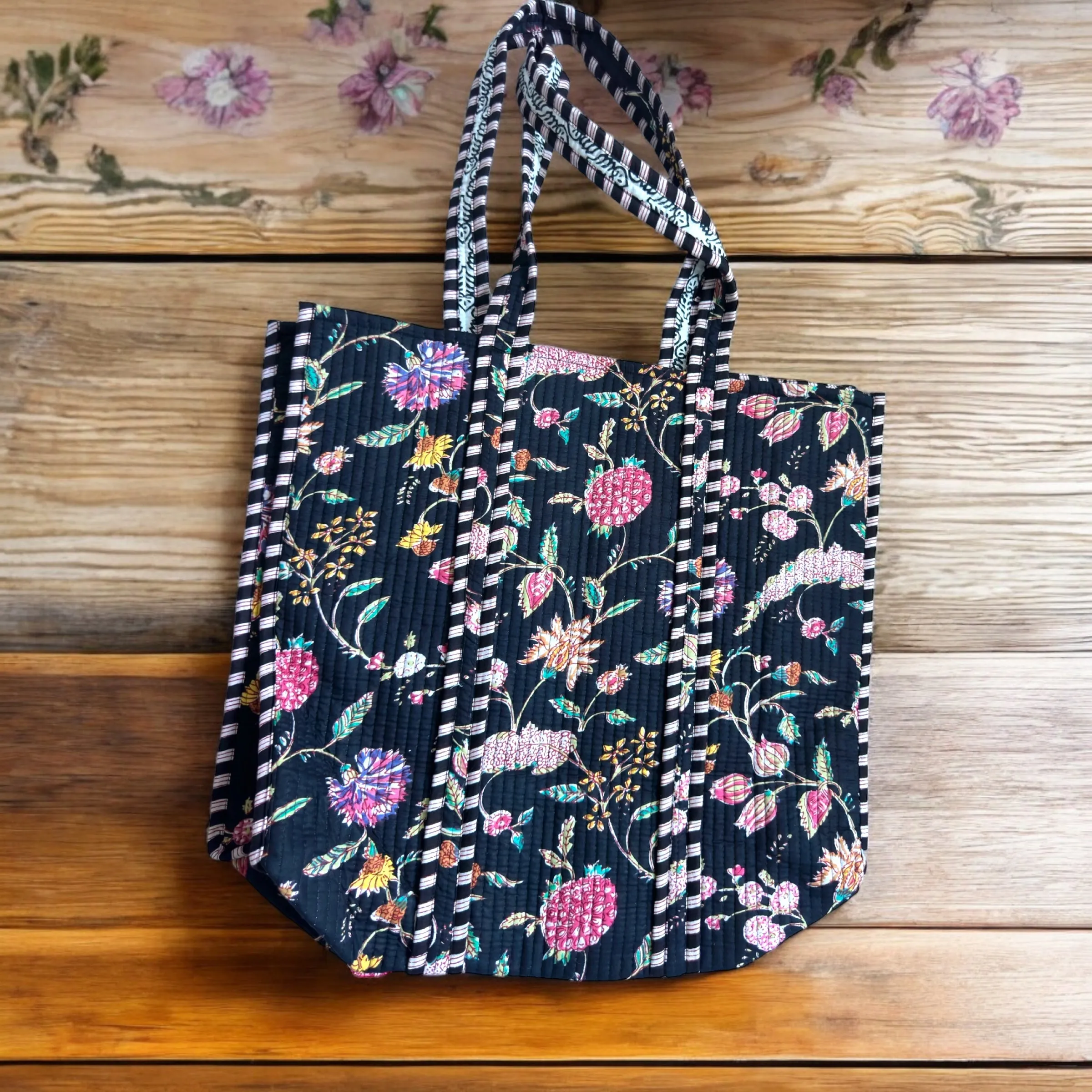 Soléa Cotton Flamingo Tote