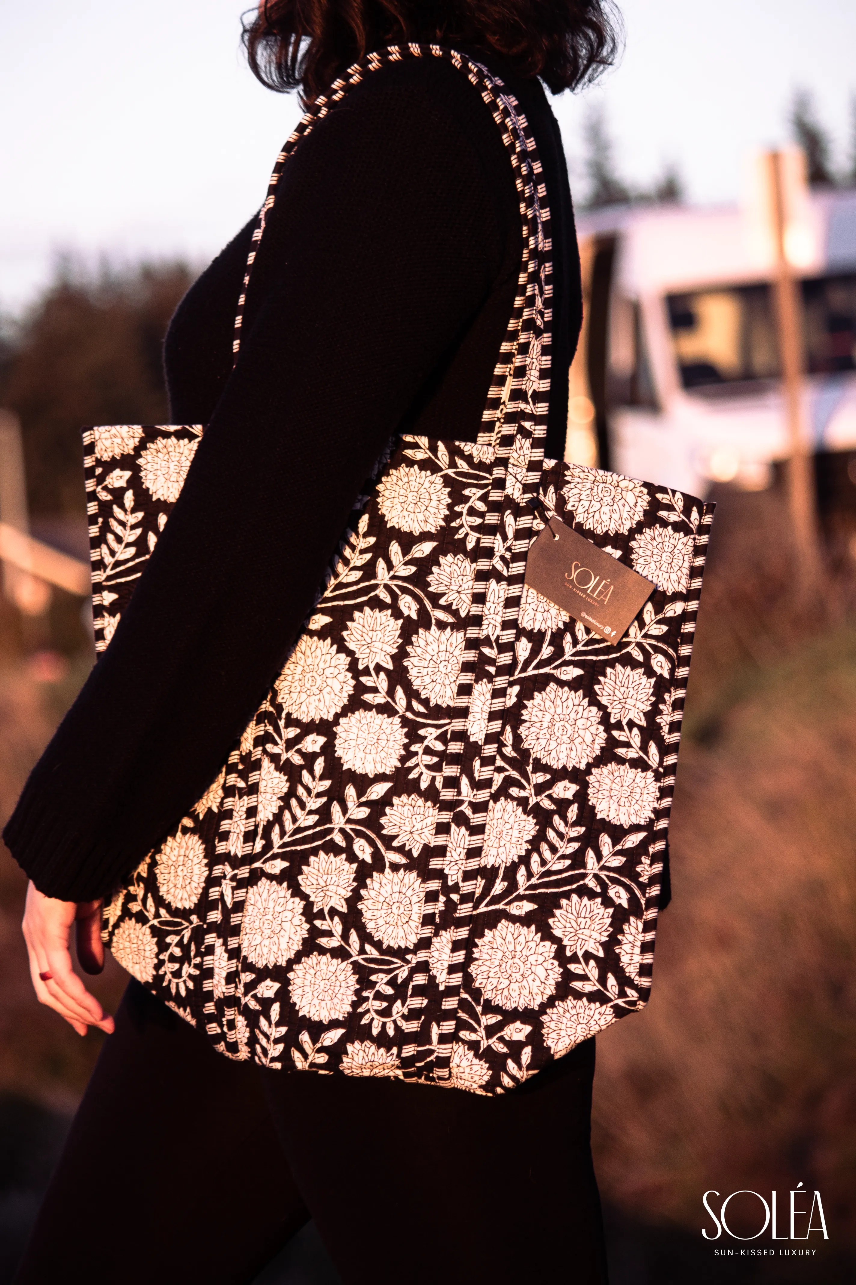 Soléa Cotton Gardenia Tote