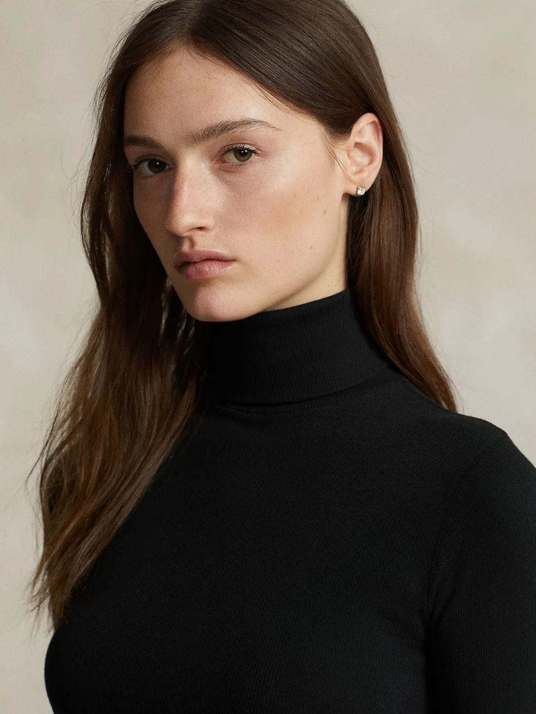 STRETCH RIBBED TURTLENECK Sort