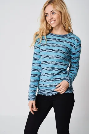 Stripe Mohair And Knit Jumper Ex-Branded