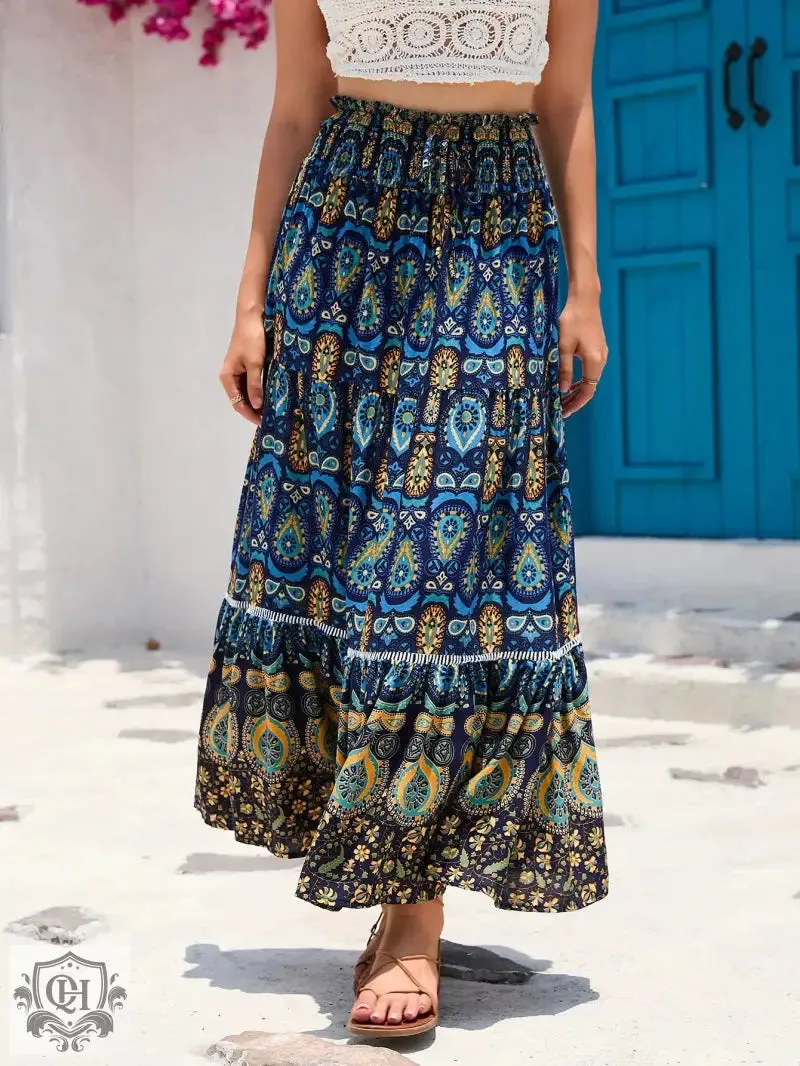 Summer Maxi Patterned Skirt