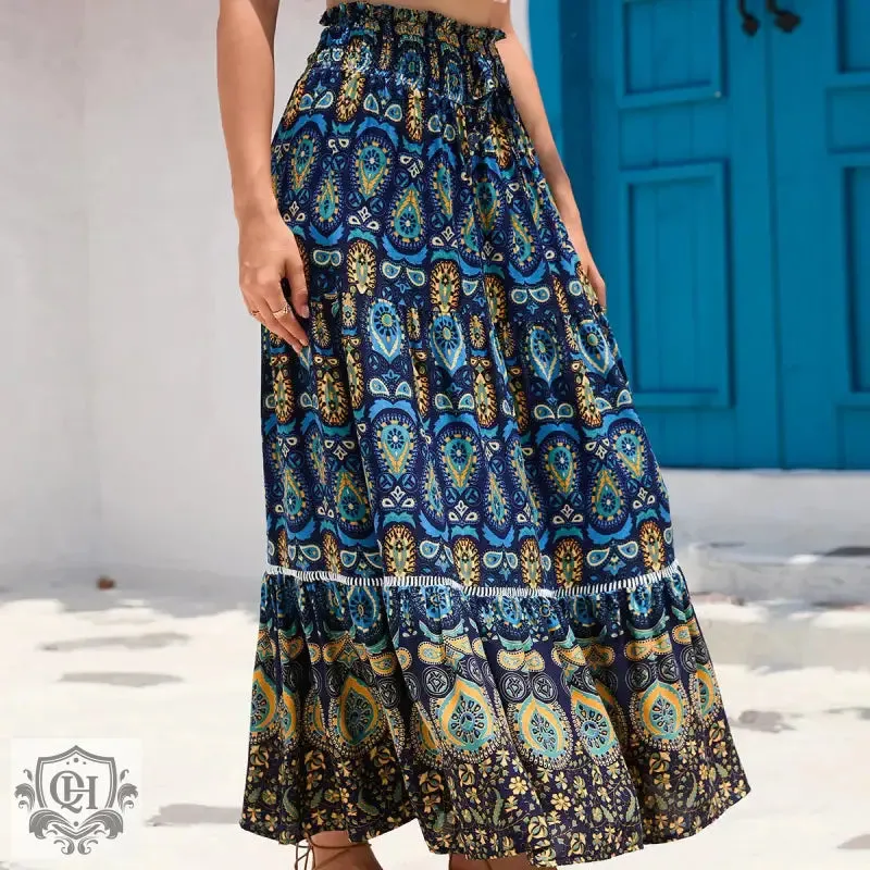 Summer Maxi Patterned Skirt