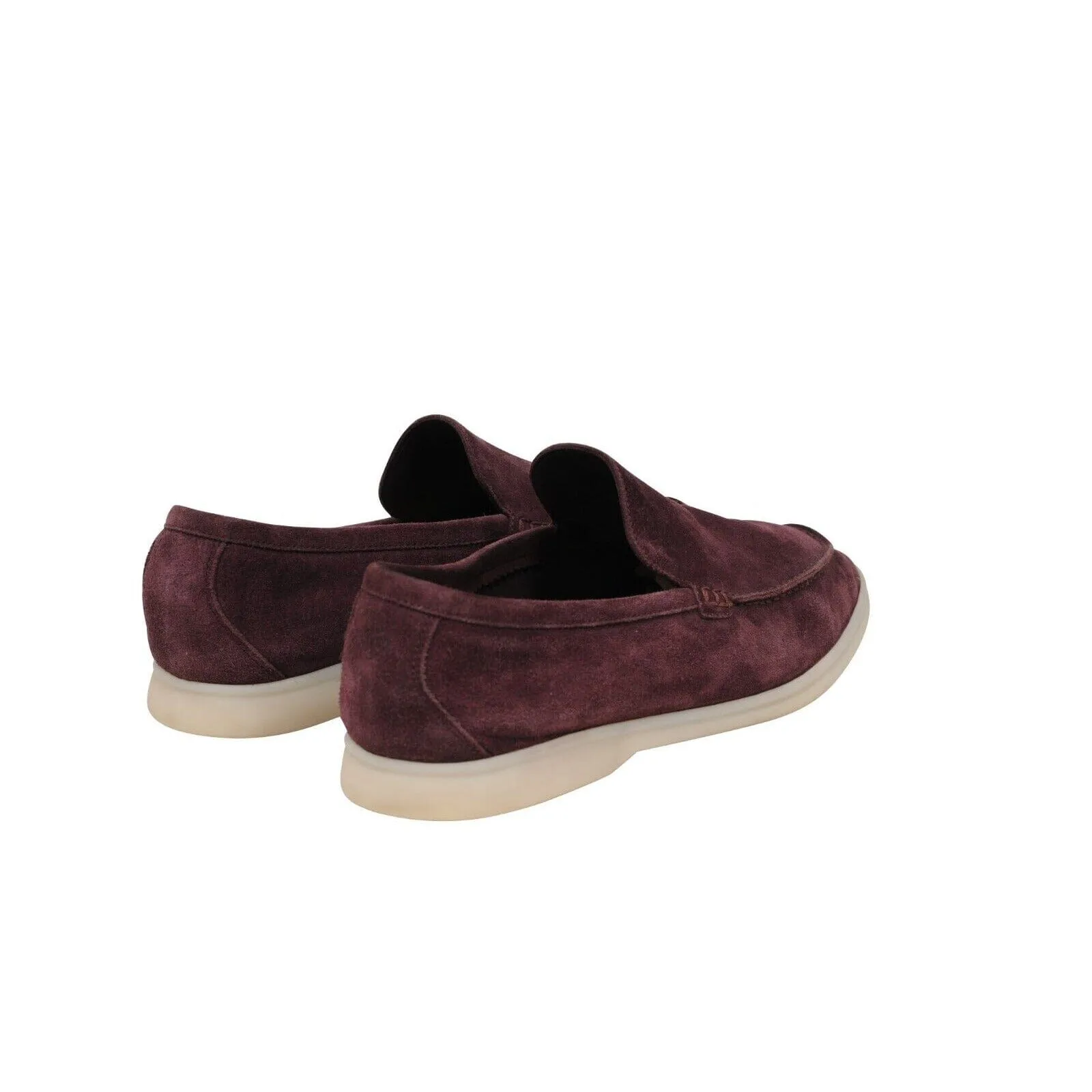 Summer Walk Burgundy Red Suede Slip On Loafer