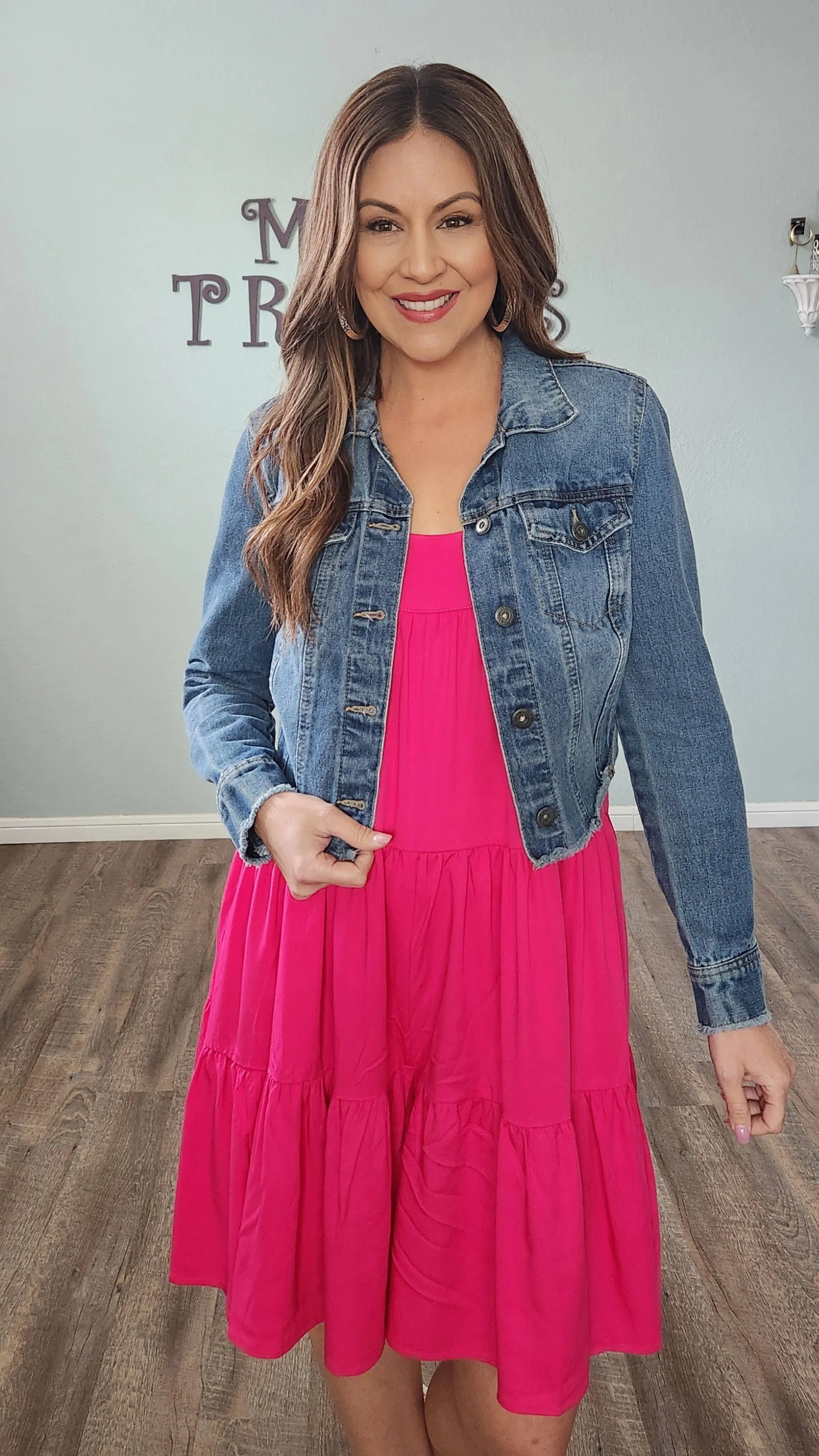 Surprise Romper-Fuchsia