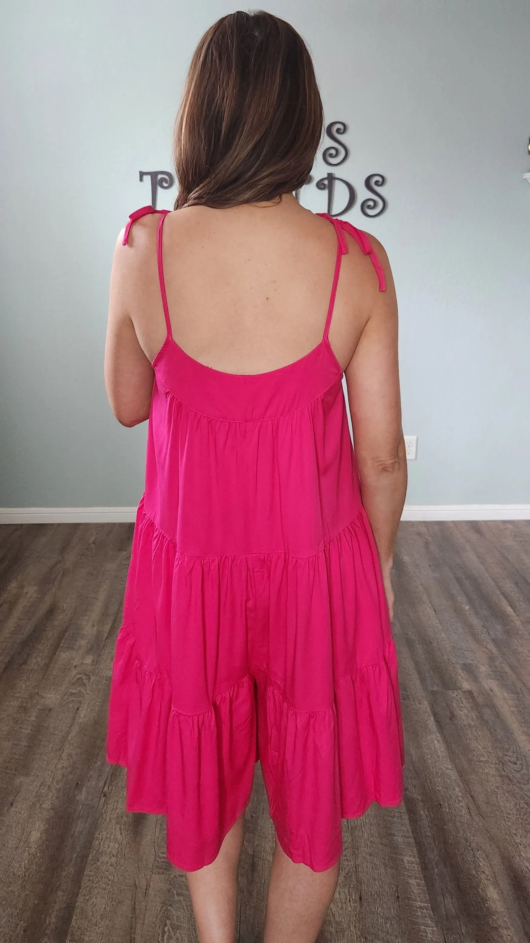Surprise Romper-Fuchsia